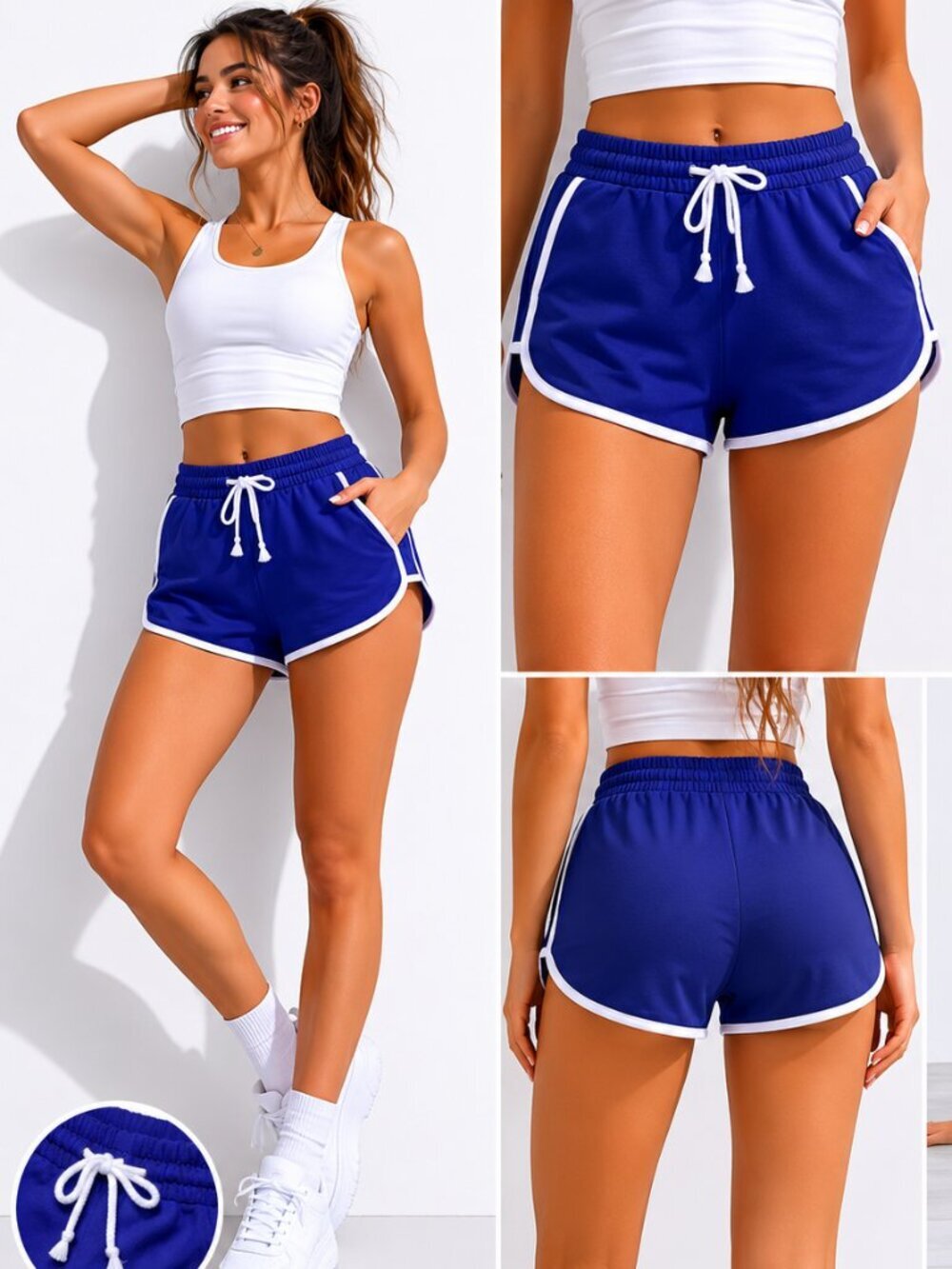 Wild Fable Shorts XXS Blue Dolphin Hem Drawstring Casual Athletic Lounge